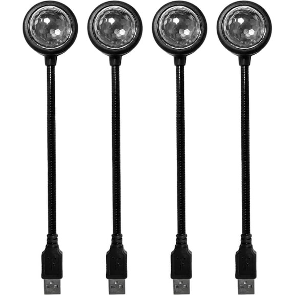 USB Star Night Light Projector, Portable Car Roof Sound Activated Atmosphere Lamp, Adjustable Auto Interior Atmosphere Decorative Light for Vehicle, Bedroom, Ceiling, Party