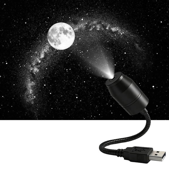 USB Star Projector Night Light, Adjustable Romantic Starry Sky Projector Car Light, Portable Atmosphere Decorative Auto Roof Light for Wall Lights Night-Lights - Type C