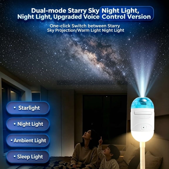 USB Star Sky Projection Night Light, Plug & Play Portable Star Lamp With Multiple Film Sheets USB Portable Mini LED Nightlight Wall Lamp for Car, Bedroom and Multiple Scenes