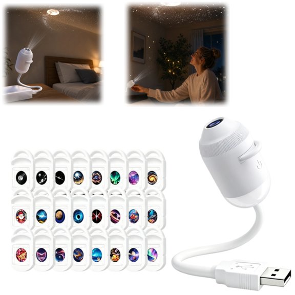 USB Starry Sky Projection Night Light for Bedroom, Home Decor, Party, Gaming Room