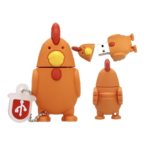 USB Storage Flash Drive - Chicken Flash Drive - Back to School Accessories (16 GB, Chicken)