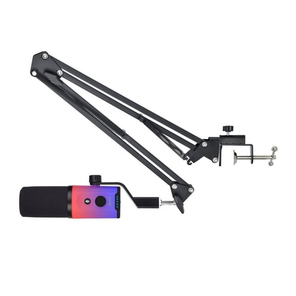 USB Streaming Microphone Featuring Customizable Color Lights Reduces and Sound Adjustment Knob