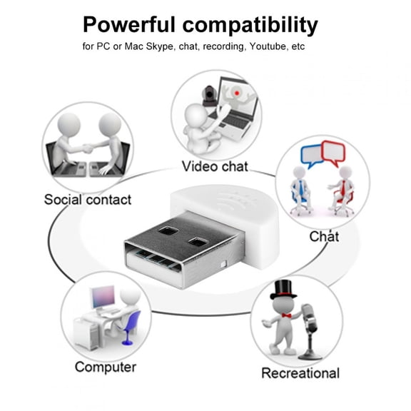 USB Studio Microphone, Clear Audio Recording For PC/Laptop, 360 Noise Cancellation, Plug  Play