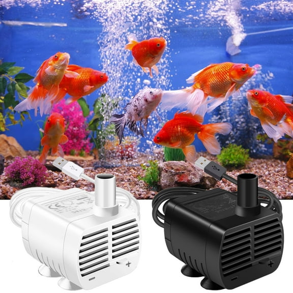 USB Submersible Pump under $5! CQCYD USB Mini Submersible Water Pump, 5V High Lift Fountain Pump, Quiet Small Pump for Pet Fountain Aquarium Fish Tank Pond Hydroponics, Adjustable Flow Water Pump