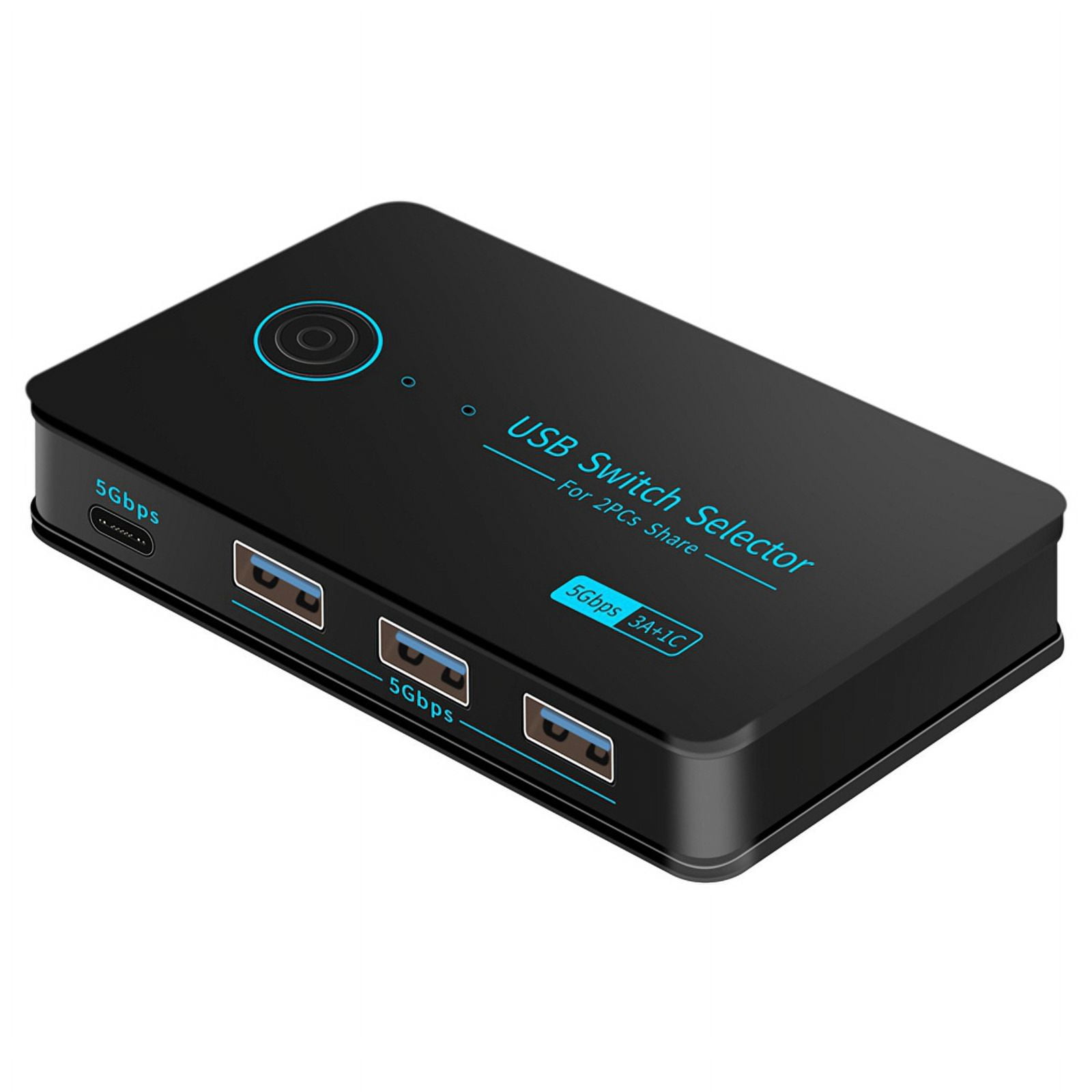 USB Switcher 2 Computers Kvm Switch USB 3.0 Switch 4 Ports(3USB3.0+1 USB-C) Hub Share Devices Printer Scanner