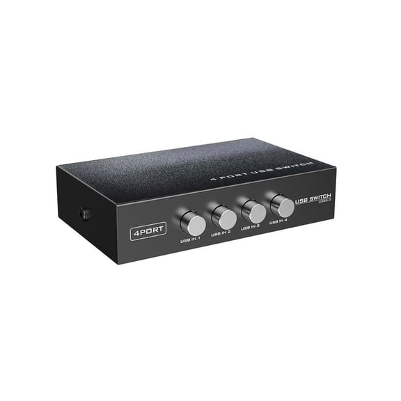 USB Switcher For 4 Computers Metal Housing Outlet Play Driver 480Mbps Transfer