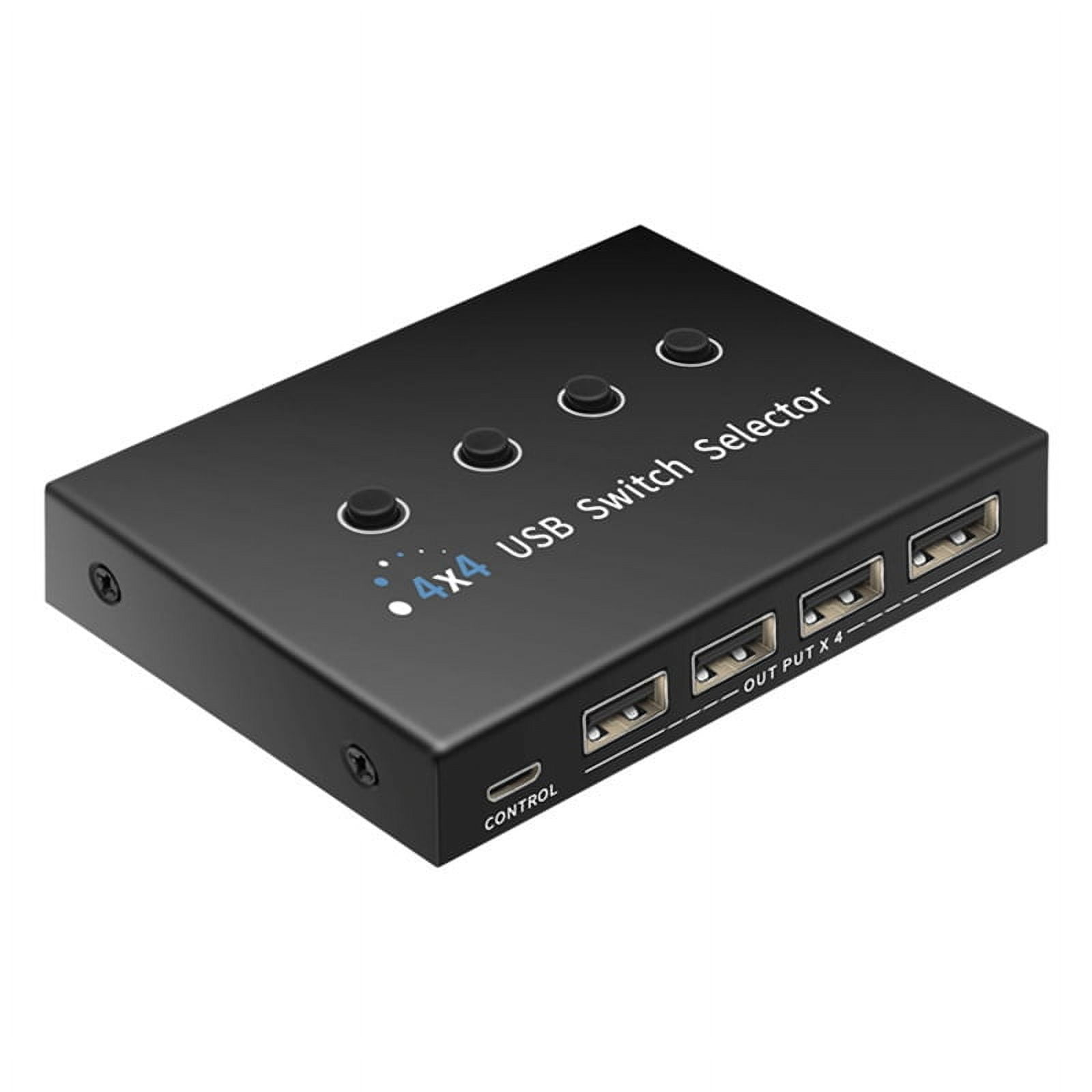 USB Switcher Selector 4 Computer Sharing 4 USB Devices Printer, Scanner ...