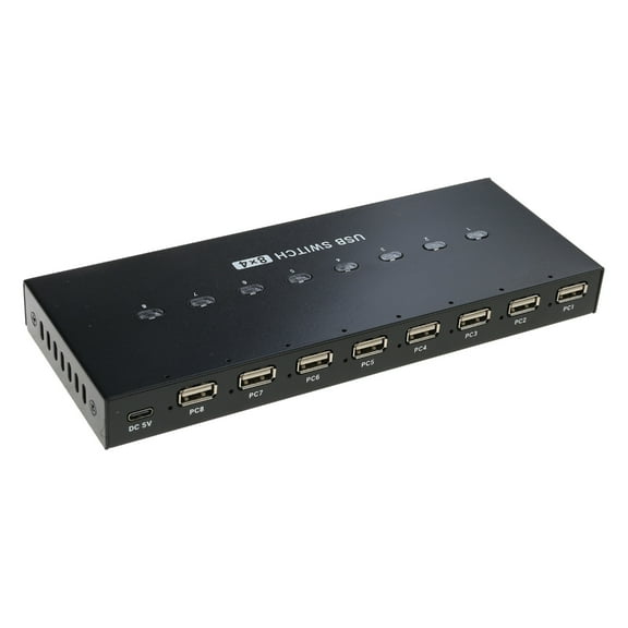 USB Switching Selectors KVM Hubs Adapter 8 PC Sharing USB2.0 Printer Share Device