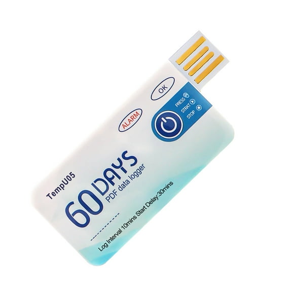 60 Days Temperature Logger USB Temperature Data Logger for Cold Chain Transport 10000 Points Temp Recorder