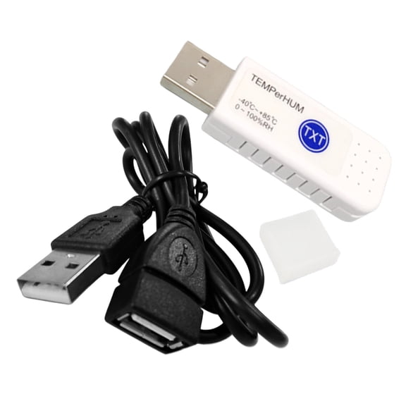 USB Temperature Data Logger Reusable Recorders Thermometers High Accuracy with Email Alarm Data Storage for Warehouse