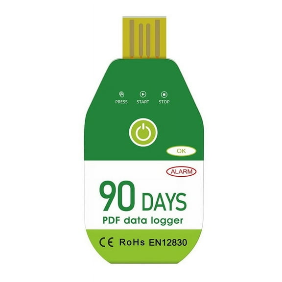 USB Temperature Data Logger Temperature & Humidity Recorder Alarm Thermometer Recorder Tester Report PDF 90 Days