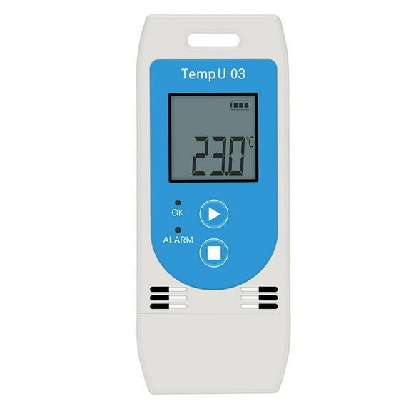 USB Temperature And Humidity Data Logger With LCD Display, Reusable Recorder For Warehouse Logistics Cold Chain, -30C To 60C Range, Auto PDF/CSV Export, No Software Required
