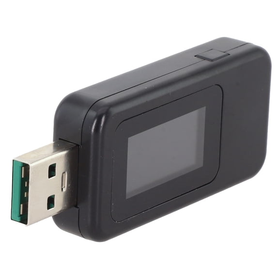 USB Tester 4-30V 0-6.5A Digital Voltage Current Meter with Color LCD Display for USB Charging Devices Black