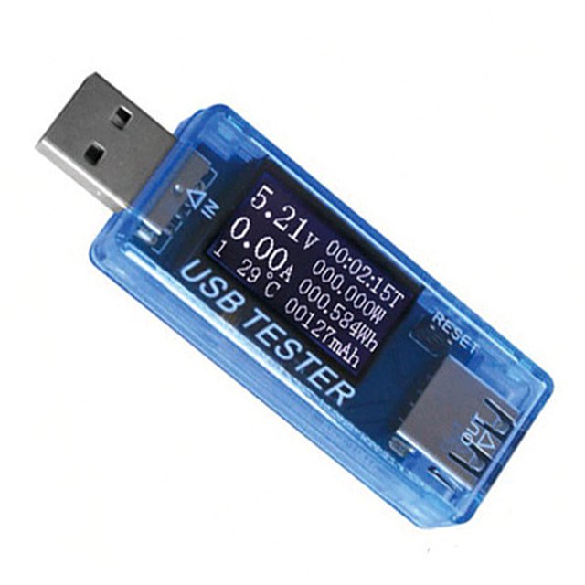 USB Tester Current Voltage Capacity Timing Power Wh Temperature Display