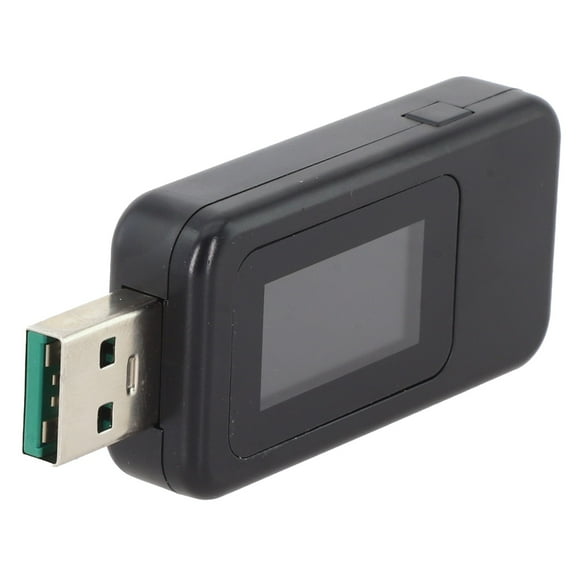 USB Tester Digital Voltmeter Ammeter Detector IPS Color LCD Display Real-Time Voltage Current Power Capacity Monitoring 4-30V 0-6.5A Power-Off Storage Wide Application For Electronics