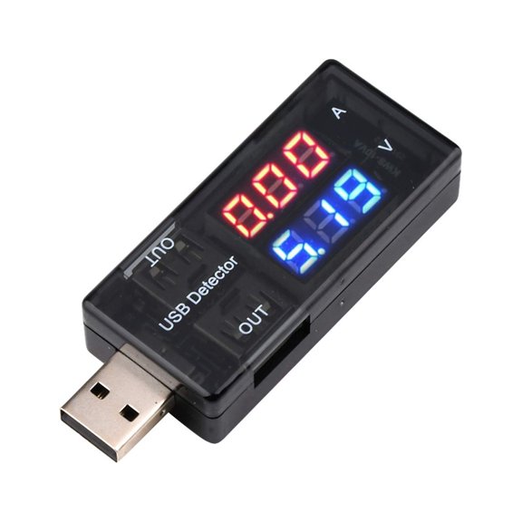 USB Tester USB Meter Tester Voltage Current Tester USB Battery Checker USB A Voltage Current Voltmeter Amp Volt Ammeter Detector USB Mobile Tester USB Cable Charger Detector LED Display
