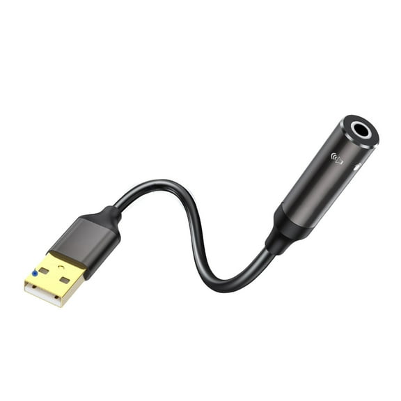 USB To 3.5mm Headset Adapter,External Sound Card For Computers Headsets
