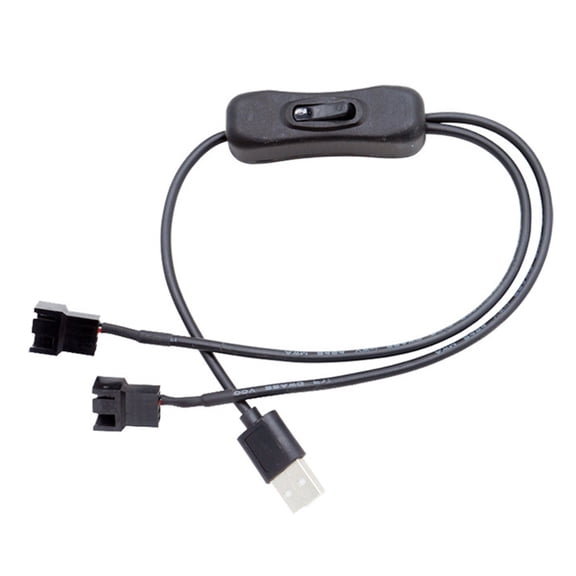 USB To 4Pin PC Fan Power Adapter Cable, 12V Output For Computer Cooling Fans, PVC Insulated