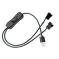 thumbnail image 1 of USB To 4Pin PC Fan Power Adapter Cable, 12V Output for Computer Cooling Fans, PVC, 1 of 8