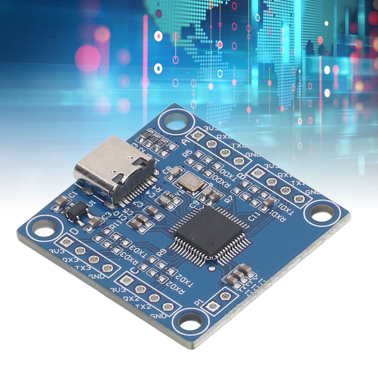 USB To TTL Module, 4 Way UART Serial Port Module Maximum 12Mbps Baud