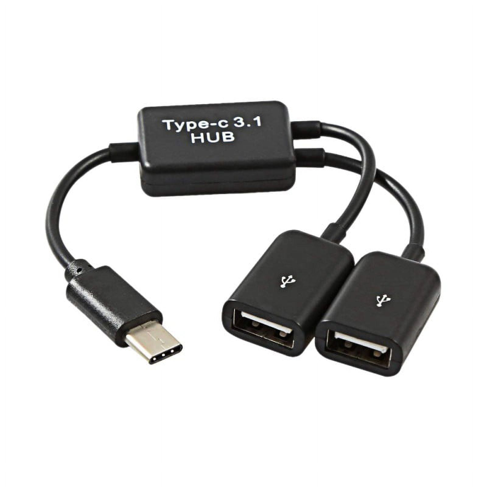 USB To Type C Dual Port OTG Cable, USB C Hub Converter For Macbook, Type-C  Phone, U Disk