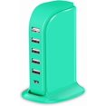 thumbnail image 1 of USB Tower Charging Station General, Multiport Chargers for Multiple Devices 40W, Small Charging Hub for Desk, Office, Travel, USB Power Block Adapter for iPhone/Ipad, 1 of 14