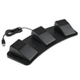 thumbnail image 1 of USB Triple Foot Pedal Game Control Action Footswitch Computer Keyboard Shortcut 37.5x15x4 cm, 1 of 8