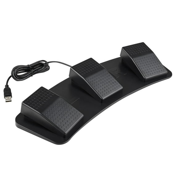 USB Triple Foot Pedal Game Control Action Footswitch Computer Keyboard Shortcut 37.5x15x4 cm