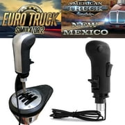 USB Truck Simulator Shifter Gearshift Knob for ATS & ETS2; H Gearshift Shifter Knob Racing Shifter Only PC For THRUSTMASTER TH8A For Logitech G29 G920 G923 For FANATEC SQ PXN A10 Shifter,Silver