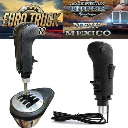 USB Truck Simulator Shifter Gearshift Knob for ATS & ETS2; H Gearshift Shifter Knob Racing Shifter Only PC For THRUSTMASTER TH8A For Logitech G29 G920 G923 For FANATEC SQ PXN A10 Shifter,Black