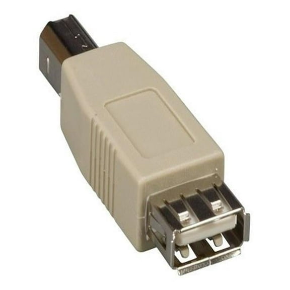USB Type A Female to Type B Male Adapter - Beige