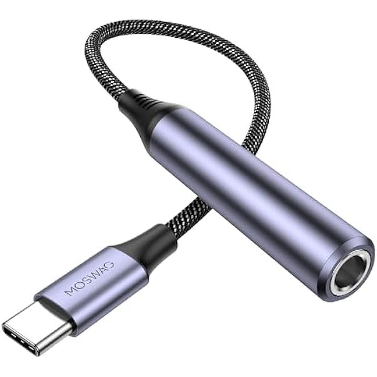 USB Type C to 1/4 Headphone Adapter, USB C to 6.35mm TRS Audio Cable Stereo Jack Audio AUX Adapter Compatible with Amplifiers, Mixer, Home Theater, Smartphones, Laptop, 6.35mm Headphones
