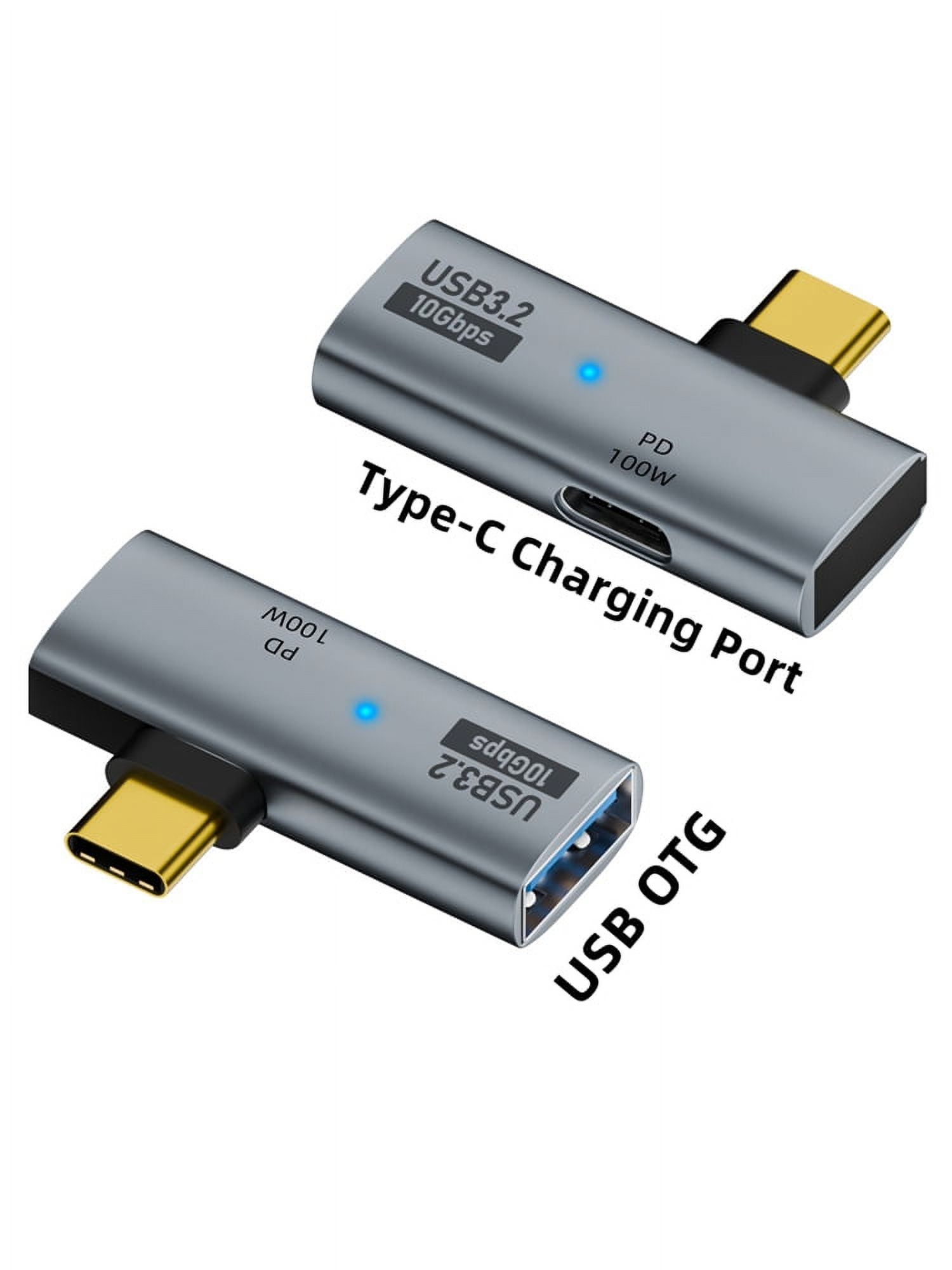USB Type C 10Gbps OTG 2in1 Adapter with 100W PD Charging Compatible for