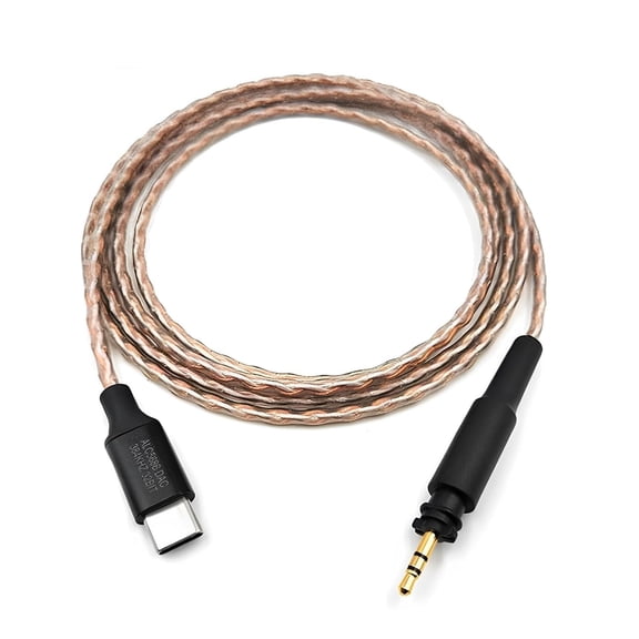 USB Type C to 2.5mm 6N OCC Replacement Cable 4.2ft Compatible with SHURE SRH840A SRH440A SRH440 SRH540 SRH840 SRH940 Philips SHP9000 SHP8900 SHP895 Headphones