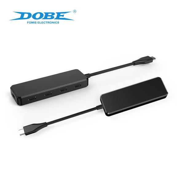 USB to Type-C 3.0 Expansion Hub Dock with 4 Type-C 3.0 Ports, ABS High Speed Data Transfer Converter Adapter, Multi-Port Extension Compatible with PS5 Console