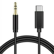USB Type C To 3.5 mm Jack AUX Audio Cable For iPhone 15 16 Pro Max Samsung S23 S24 Xiaomi Google Pixel Headphone Car HIFI Stereo Music Connector Black