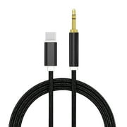 USB Type C to 3.5mm Aux Audio Cable, 1M Headphone Adapter for Car Stereo, Speaker, USB C to AUX Cord with Noise Reduction Chip, Compatible with Phones