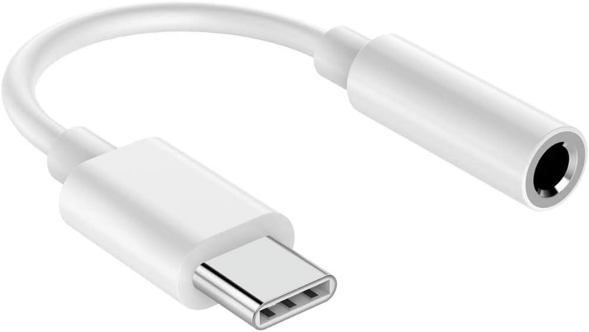 USB Type C to 3.5mm Female Headphone Jack Adapter, Aux Audio Dongle Cable  Cord Compatible with Samsung Galaxy S22 S21 S20 S10 S9 Plus/Ultra, Note 10,  iPad Pro, MacBook, Pixel (White) 