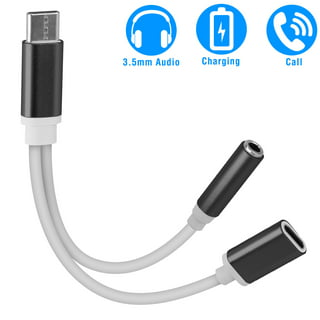 USB C to 3.5mm Headphone Jack Adapter, 3.5mm Audio Adapter, Type C to 3.5mm  Aux Adapter, Black (RLMA9BK)