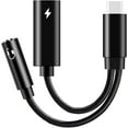 USB Type C to 3.5mm Headphone Jack Adapter with 2in1 USB C to Aux
