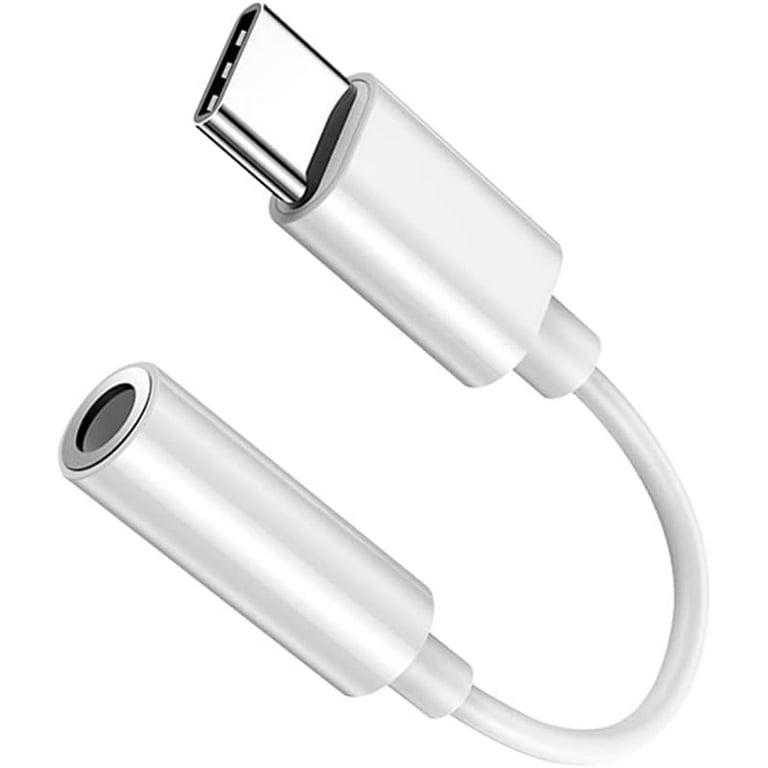 USB Type C to 3.5mm Headphone Jack Adapter [MFI Certification] Type C Aux  Earphone Audio Adapter Compatible with iPad Pro 12.9/11/iPad Air/iPad/iPad  mini/Galaxy/Huawei/Xiao-mi etc-White 