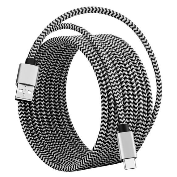 ROFAY 10' USB A to USB C Cable, White