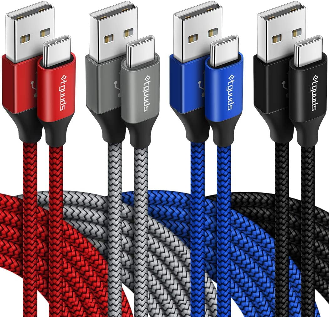 USB C to USB C Fast Charging Cable 6ft 60W with USB A Adapter, 20V3A 180°  Rotating Fast Charge Cable, Nylon Braided Fast Charging Cord Type C