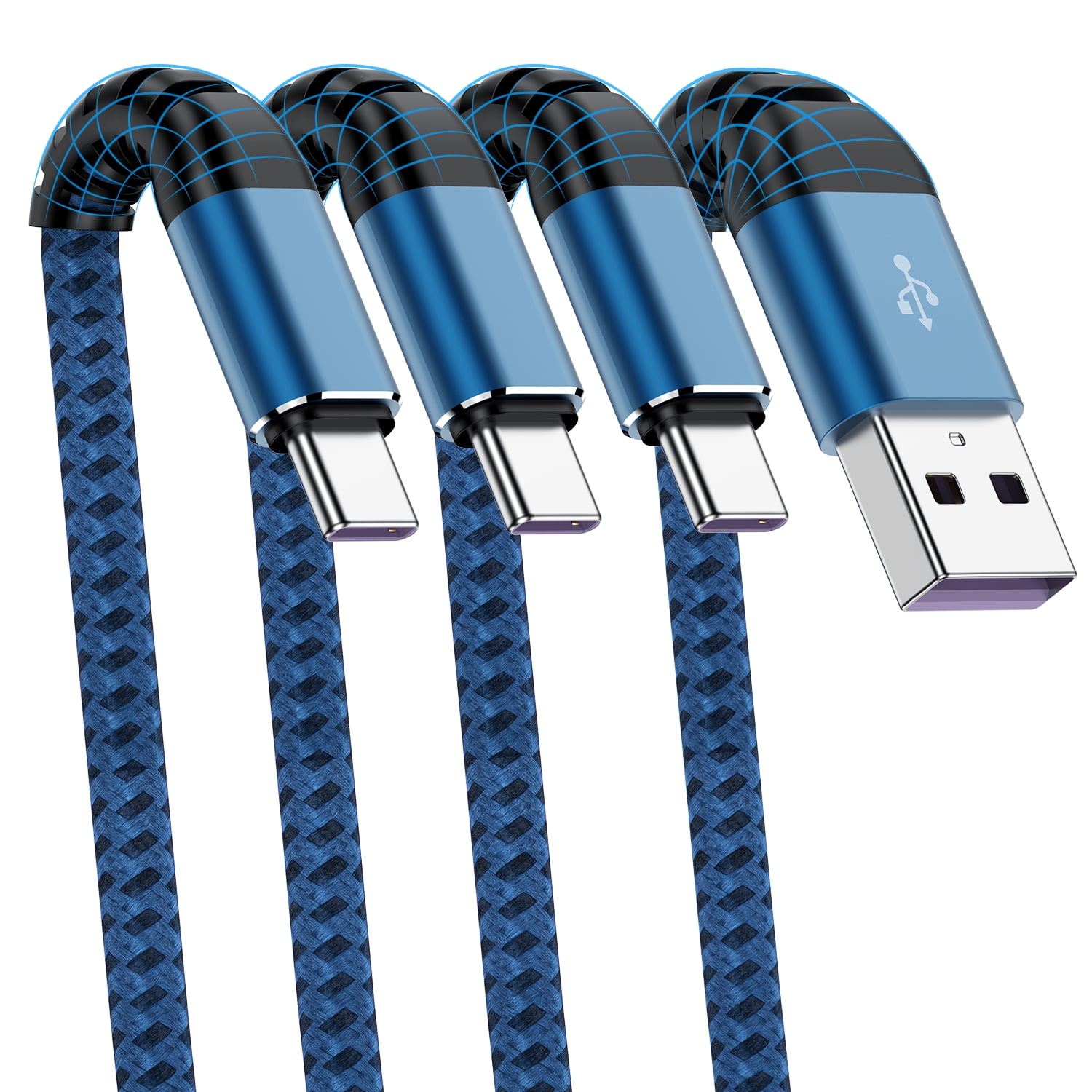 PACK 3 USB A-USB C BL - Câbles USB A vers C - Energyson
