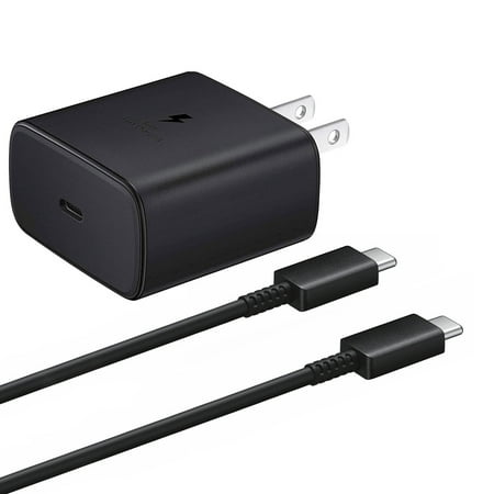 USB Type C Cable Adaptive Fast Charger Cable Cord 3FT USB-C Type-C Data Sync Charger Cord For Samsung Galaxy S23 S22 S21 S20 Ultra / Note20 / 10 / 10+ (45W Charger + Cable)