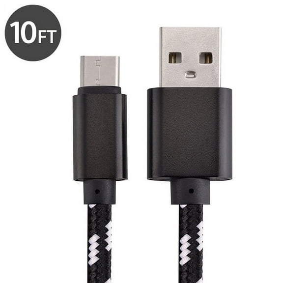 USB Type C Cable Charger, FREEDOMTECH 10ft USB C to USB A Charger Nylon Braided Cable Fast Charger Cord For Samsung Galaxy Note 8, Galaxy S8/S8+, Apple New Macbook, Nexus 6P 5X, Google Pixel, LG G5 G6