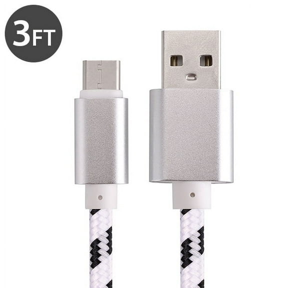 USB Type C Cable Charger, FREEDOMTECH 3ft USB C to USB A Charger Nylon Braided Cable Fast Charger Cord For Samsung Galaxy Note 8, Galaxy S8/S8+, Apple New Macbook, Nexus 6P 5X, Google Pixel, LG G5 G6