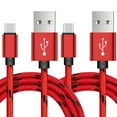 thumbnail image 1 of USB Type C Cable Fast Charging [2-Pack 10ft], Borz USB-A to USB-C Charge Braided Cord Compatible with Samsung Galaxy S10 S9 S8 S20 S21 Plus A51 A11, Note 10 9 8, PS5 Controller, USB C Charger, 1 of 3