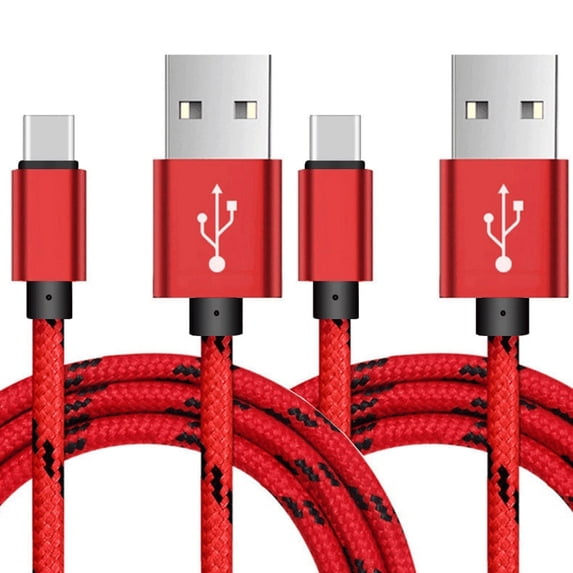 USB Type C Cable Fast Charging [2-Pack 10ft], Borz USB-A to USB-C Charge Braided Cord Compatible with Samsung Galaxy S10 S9 S8 S20 S21 Plus A51 A11, Note 10 9 8, PS5 Controller, USB C Charger