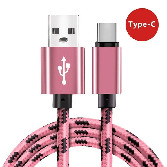USB Type C Cable,USB A to USB C 3A Fast Charging 6ft Braided Charge Cord Compatible with iPhone 15 16 Pro Max,Samsung Galaxy S24 S23 S22 S21 S10 Plus,Note 9 8,A11 A20 A51,LG G6 G7 V30 V35,Moto Z2 Z3